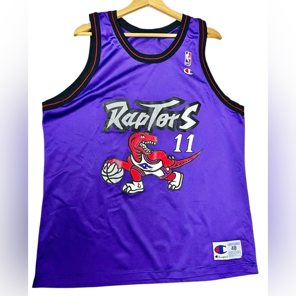 Vintage NBA Toronto Raptors Isiah Thomas #11 Jersey Champion Men’s Sz 48 RARE XL - Picture 1 of 11